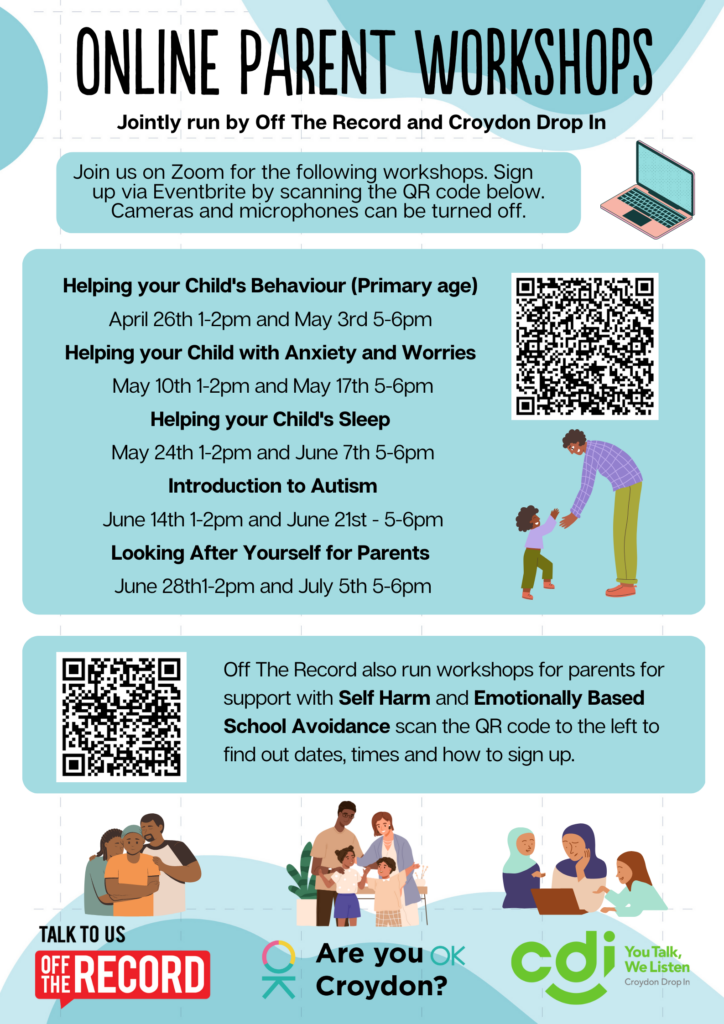 MHST Online Parent Workshops Flyer Poster