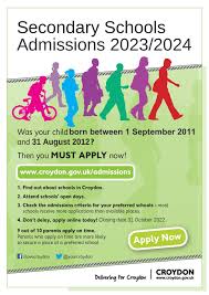 secondary school admissions poster 202324